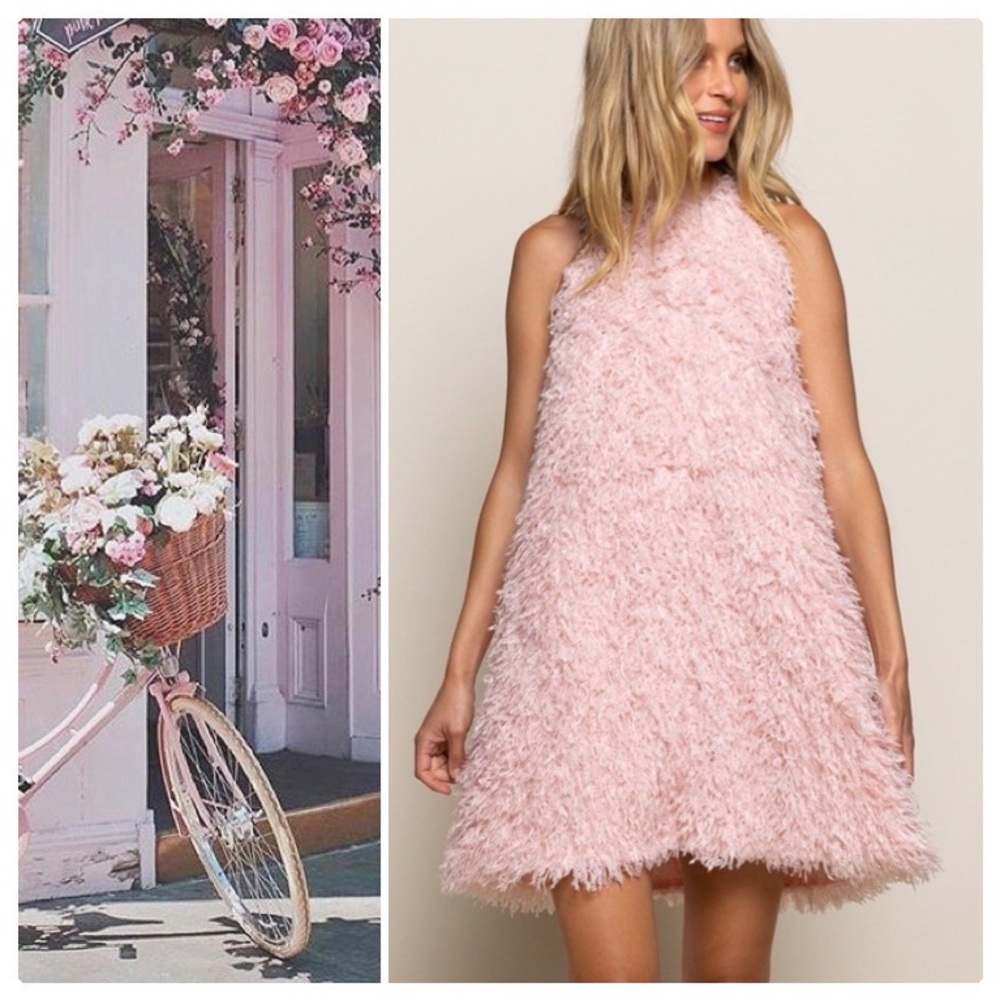 POL Shag 60’s Mod Pink Flamingo Party Dress - Picture 2 of 14